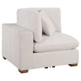 Tampa Furniture Outlet - Coaster - Lakeview Upholstered Corner Chair Ivory - 551462