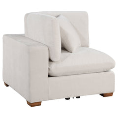 Tampa Furniture Outlet - Coaster - Lakeview Upholstered Corner Chair Ivory - 551462