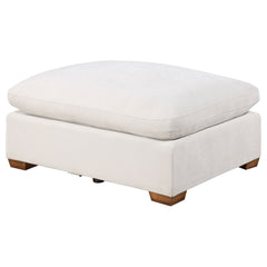 Tampa Furniture Outlet - Coaster - Lakeview Rectangular Upholstered Ottoman Ivory - 551463