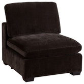 Tampa Furniture Outlet - Coaster - Lakeview Upholstered Armless Chair Dark Chocolate - 551464