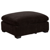 Tampa Furniture Outlet - Coaster - Lakeview Rectangular Upholstered Ottoman Dark Chocolate - 551466