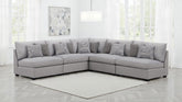 Tampa Furniture Outlet - Coaster - Cambria 5-piece Upholstered Modular Sectional Sofa Grey - 551511-S5A