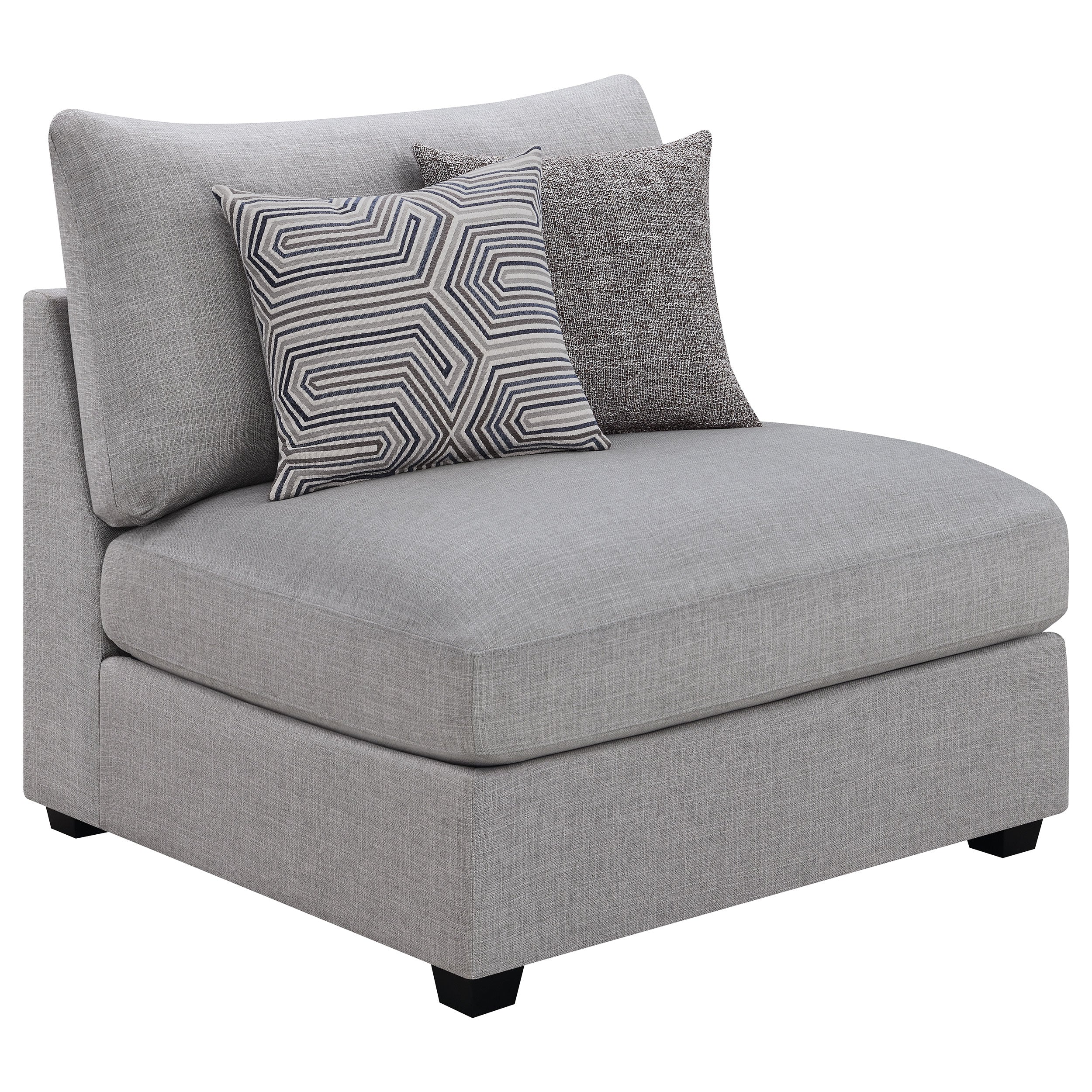 Tampa Furniture Outlet - Coaster - Cambria Upholstered Armless Chair Grey - 551511