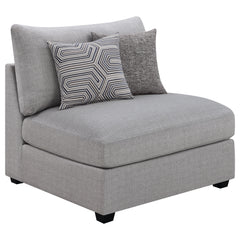 Tampa Furniture Outlet - Coaster - Cambria Upholstered Armless Chair Grey - 551511