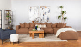 Tampa Furniture Outlet - Coaster - Jennifer 6-piece Upholstered Modular Sectional Terracotta - 551591-SET