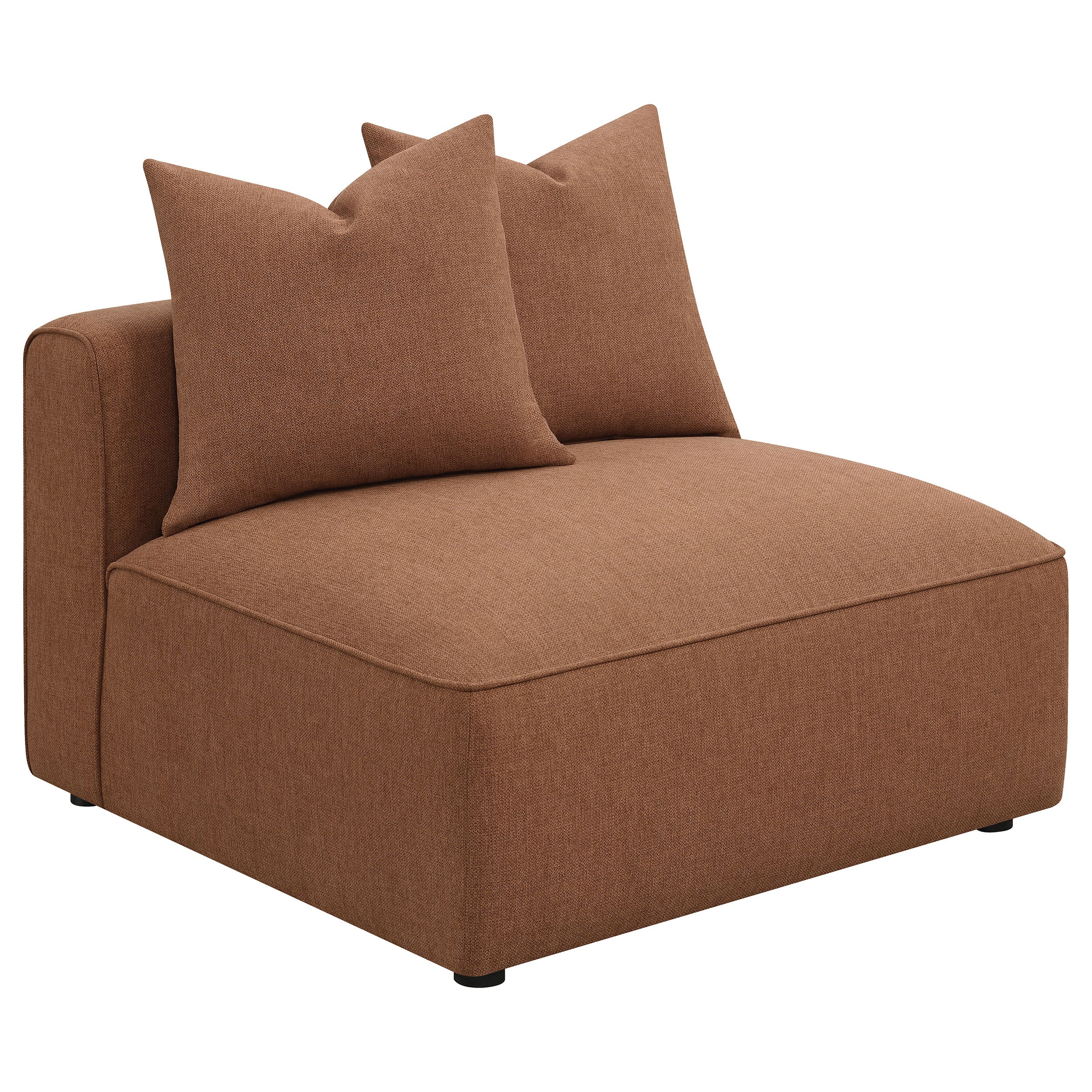 Tampa Furniture Outlet - Coaster - Jennifer Upholstered Armless Chair Terracotta - 551591