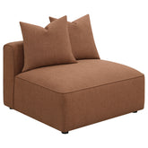 Tampa Furniture Outlet - Coaster - Jennifer Upholstered Armless Chair Terracotta - 551591