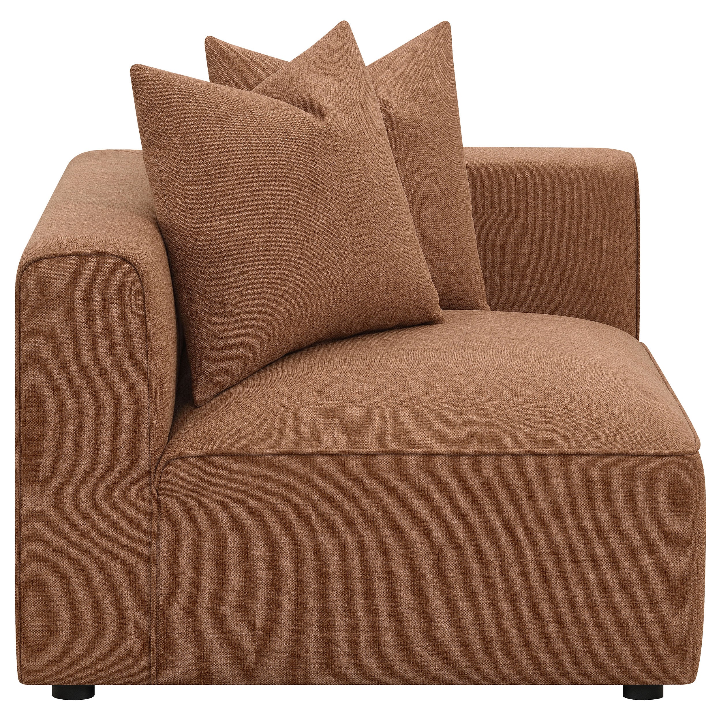 Tampa Furniture Outlet - Coaster - Jennifer Upholstered Corner Chair Terracotta - 551592