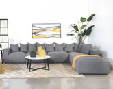 Tampa Furniture Outlet - Coaster - Jennifer 6-piece Upholstered Modular Sectional Grey - 551594-SET