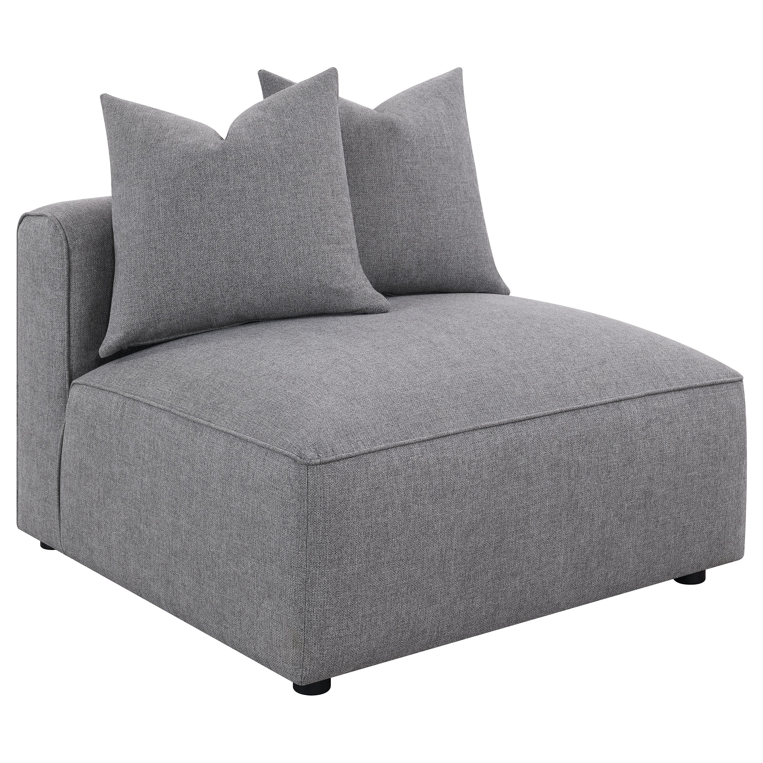 Tampa Furniture Outlet - Coaster - Jennifer Upholstered Armless Chair Grey - 551594