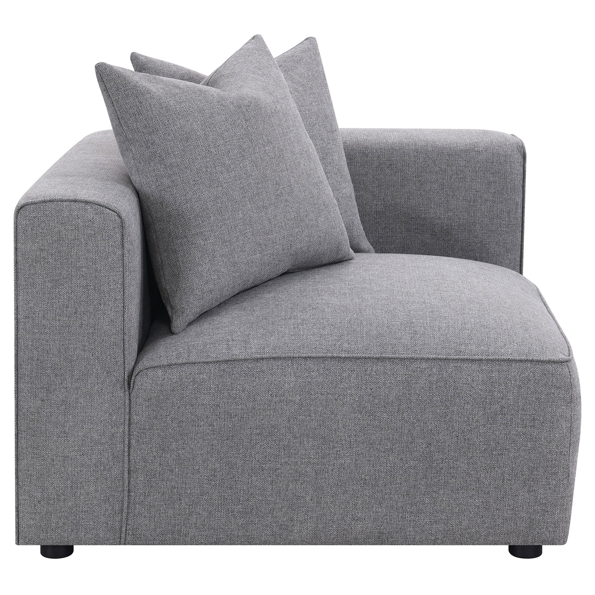 Tampa Furniture Outlet - Coaster - Jennifer Upholstered Corner Chair Grey - 551595