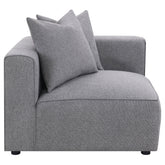 Tampa Furniture Outlet - Coaster - Jennifer Upholstered Corner Chair Grey - 551595