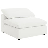 Tampa Furniture Outlet - Coaster - Raleigh Boucle Upholstered Armless Chair Ivory - 551751