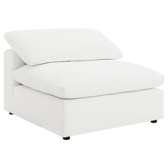 Tampa Furniture Outlet - Coaster - Raleigh Boucle Upholstered Armless Chair Ivory - 551751