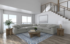 Tampa Furniture Outlet - Coaster - Raleigh 5-piece Boucle Upholstered Modular Sectional Grey - 551754-SETB