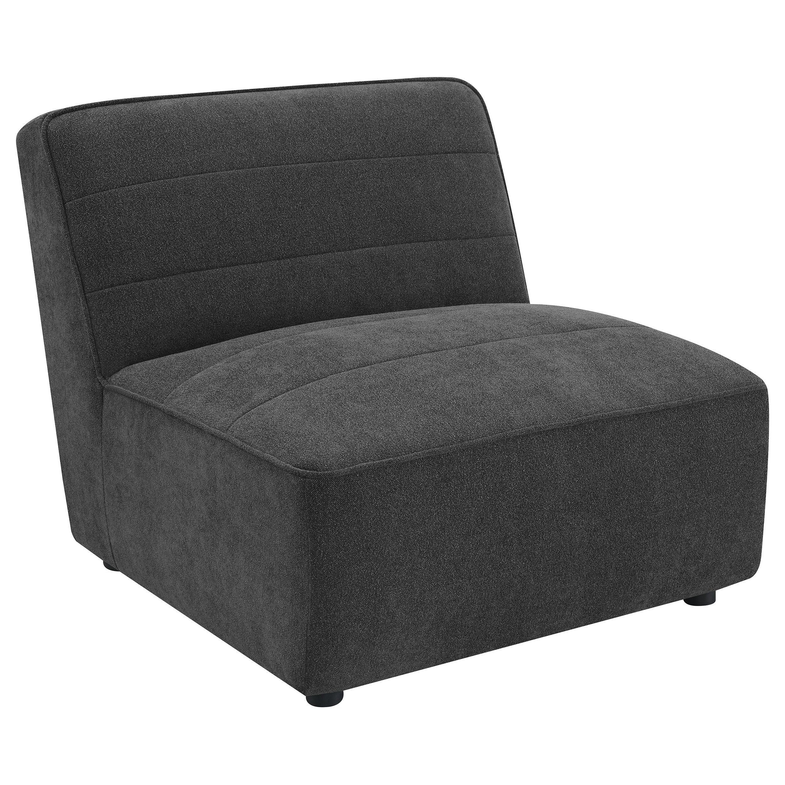 Tampa Furniture Outlet - Coaster - Sunny Upholstered Armless Chair Dark Charcoal - 552081