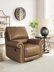 Tampa Furniture Outlet Lutz - Ashley Furniture - Chasemore Living Room - Swivel Glider Recliner / Earth - PC5590261