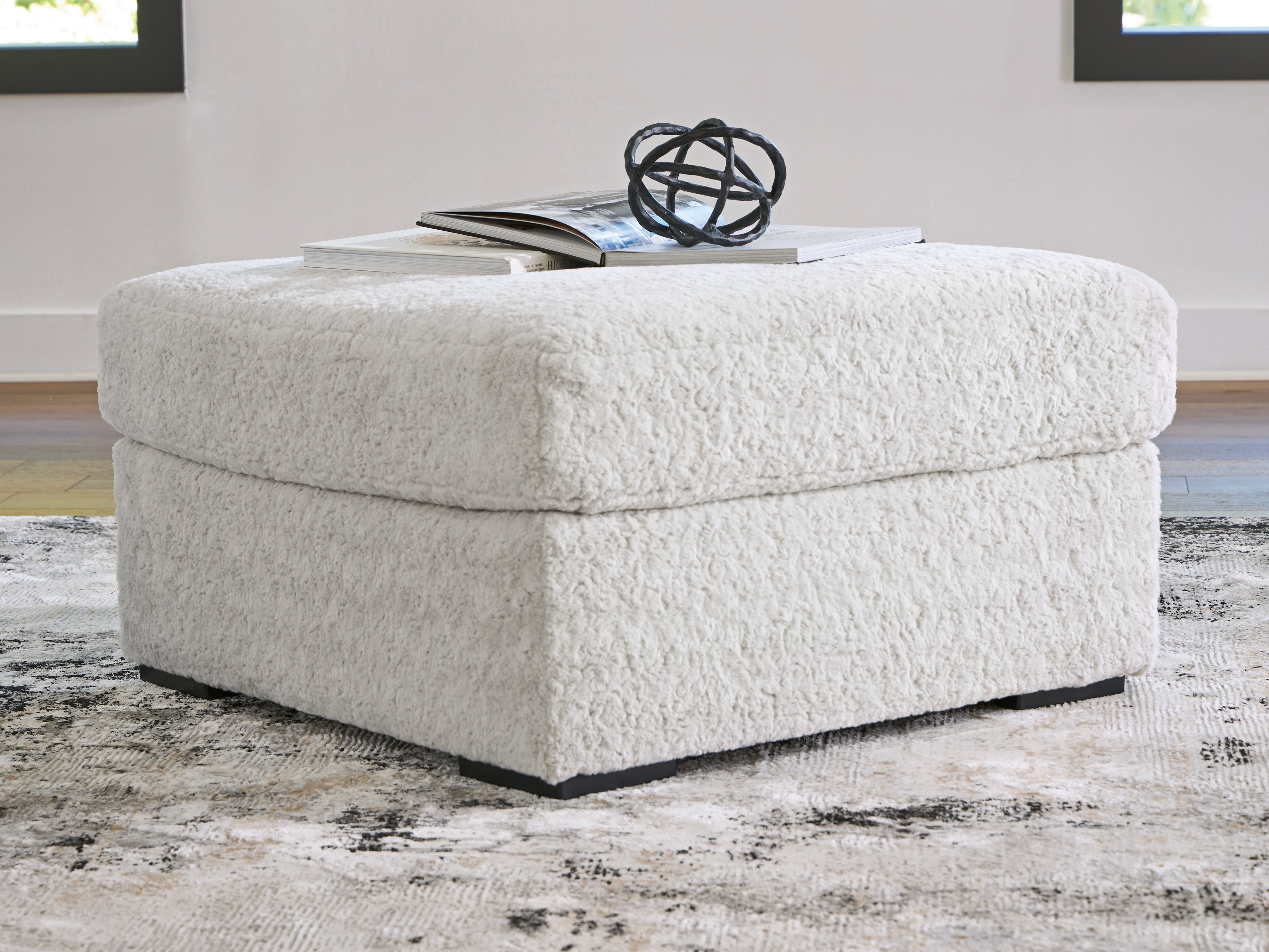 Tampa Furniture Outlet Lutz - Ashley Furniture - Cuddle Plush Living Room - Oversized Accent Ottoman / Arctic - PC5910608