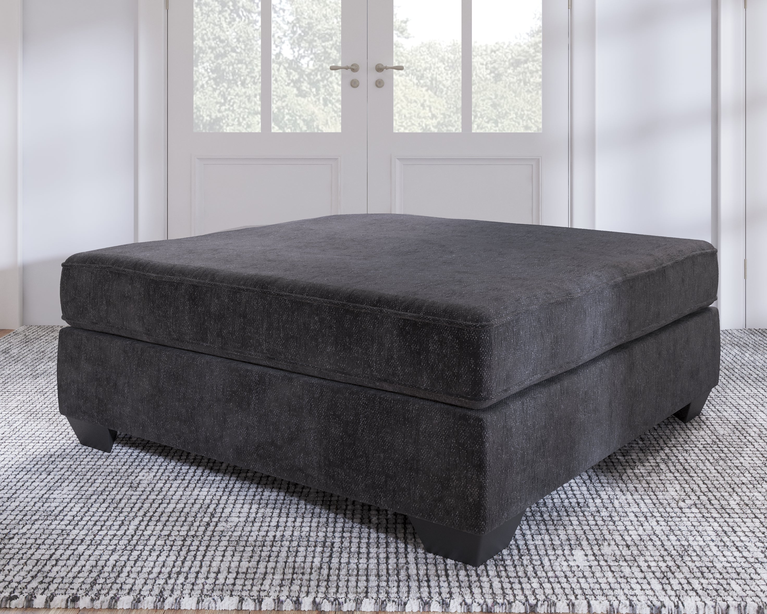 Tampa Furniture Outlet Lutz - Ashley Furniture - Lavernett Living Room - Oversized Accent Ottoman / Charcoal - 5960308