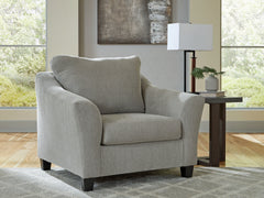Tampa Furniture Outlet Lutz - Ashley Furniture - Willarae Living Room - Chair and a Half / Taupe - 5980323