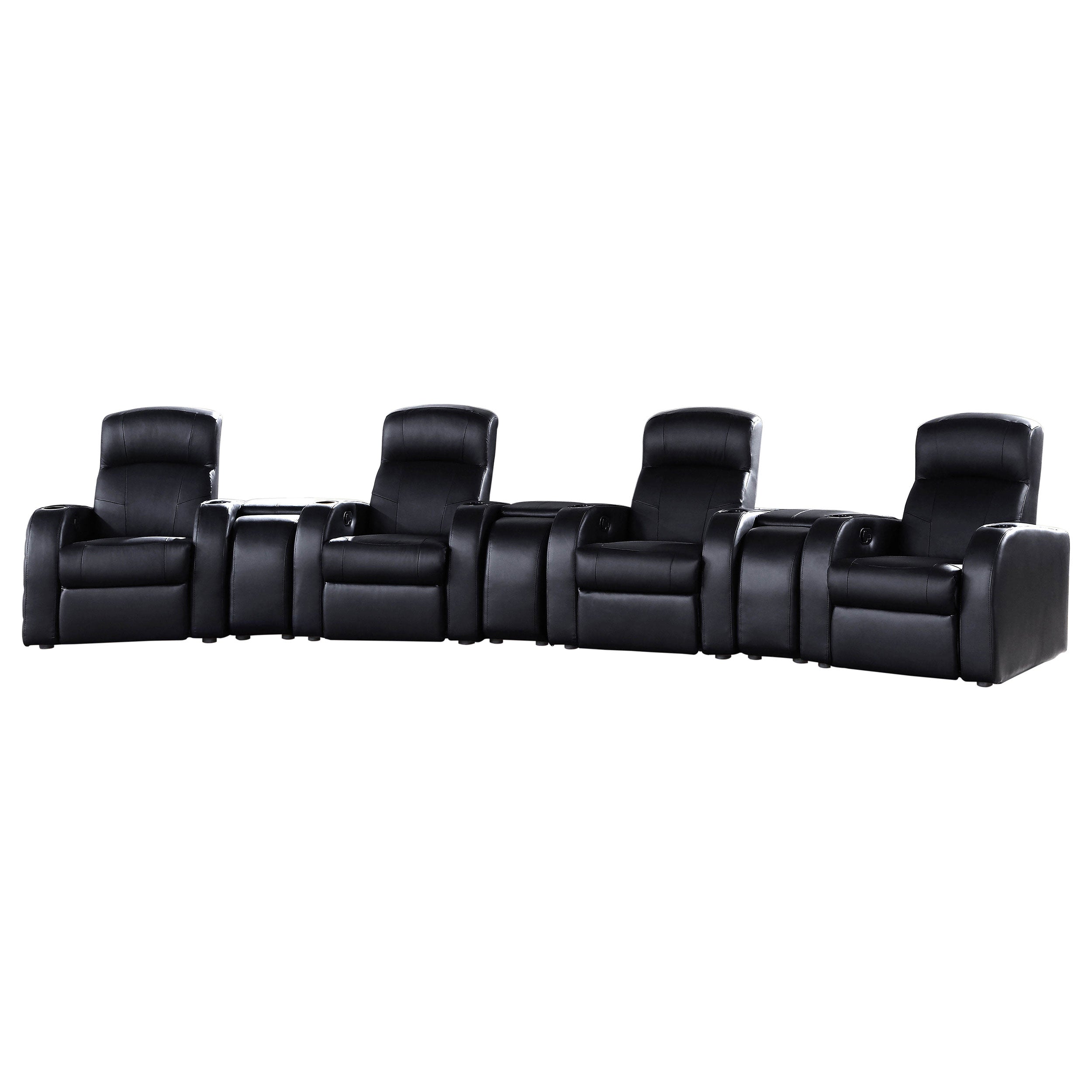 Tampa Furniture Outlet - Coaster - Cyrus 7-piece Upholstered Home Theater Seating - 600001-S4A