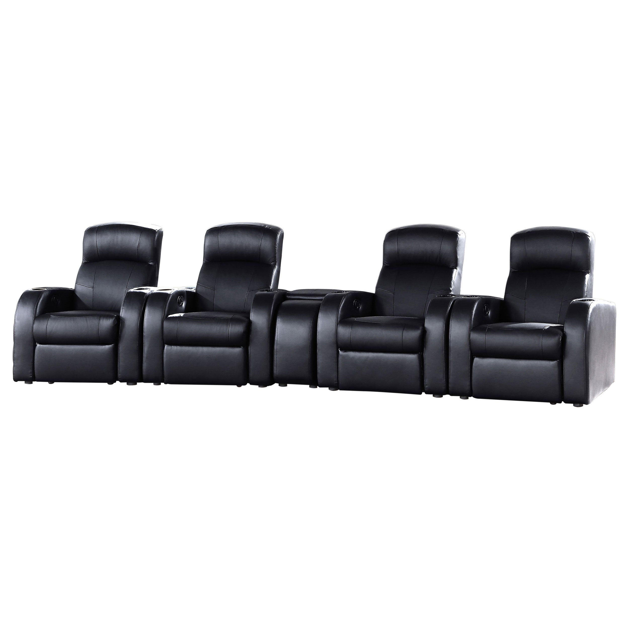 Tampa Furniture Outlet - Coaster - Cyrus 5-piece Upholstered Home Theater Seating - 600001-S4B