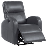 Tampa Furniture Outlet - Coaster - Grant Upholstered Power Recliner Chair Grey - 601499P