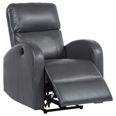 Tampa Furniture Outlet - Coaster - Grant Upholstered Power Recliner Chair Grey - 601499P