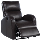 Tampa Furniture Outlet - Coaster - Grant Upholstered Power Recliner Chair Brown - 601500P