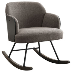 Tampa Furniture Outlet - Coaster - Paige Boucle Upholstered Mid Back Rocking Chair Taupe - 602626