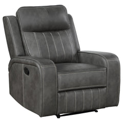 Tampa Furniture Outlet - Coaster - Raelynn Upholstered Track Arm Recliner Grey - 603193