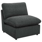 Tampa Furniture Outlet - Coaster - Collins Modular Armless Chair Dark Grey - 609530AC