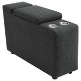 Tampa Furniture Outlet - Coaster - Collins Upholstered Modular Storage Console Dark Grey - 609530CON