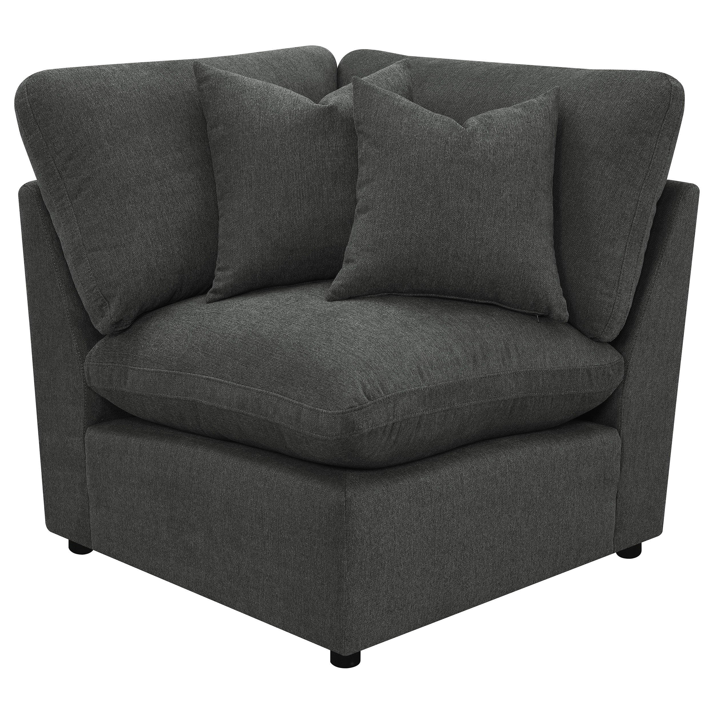 Tampa Furniture Outlet - Coaster - Collins Modular Corner Chair Dark Grey - 609530CRN