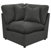 Tampa Furniture Outlet - Coaster - Collins Modular Corner Chair Dark Grey - 609530CRN