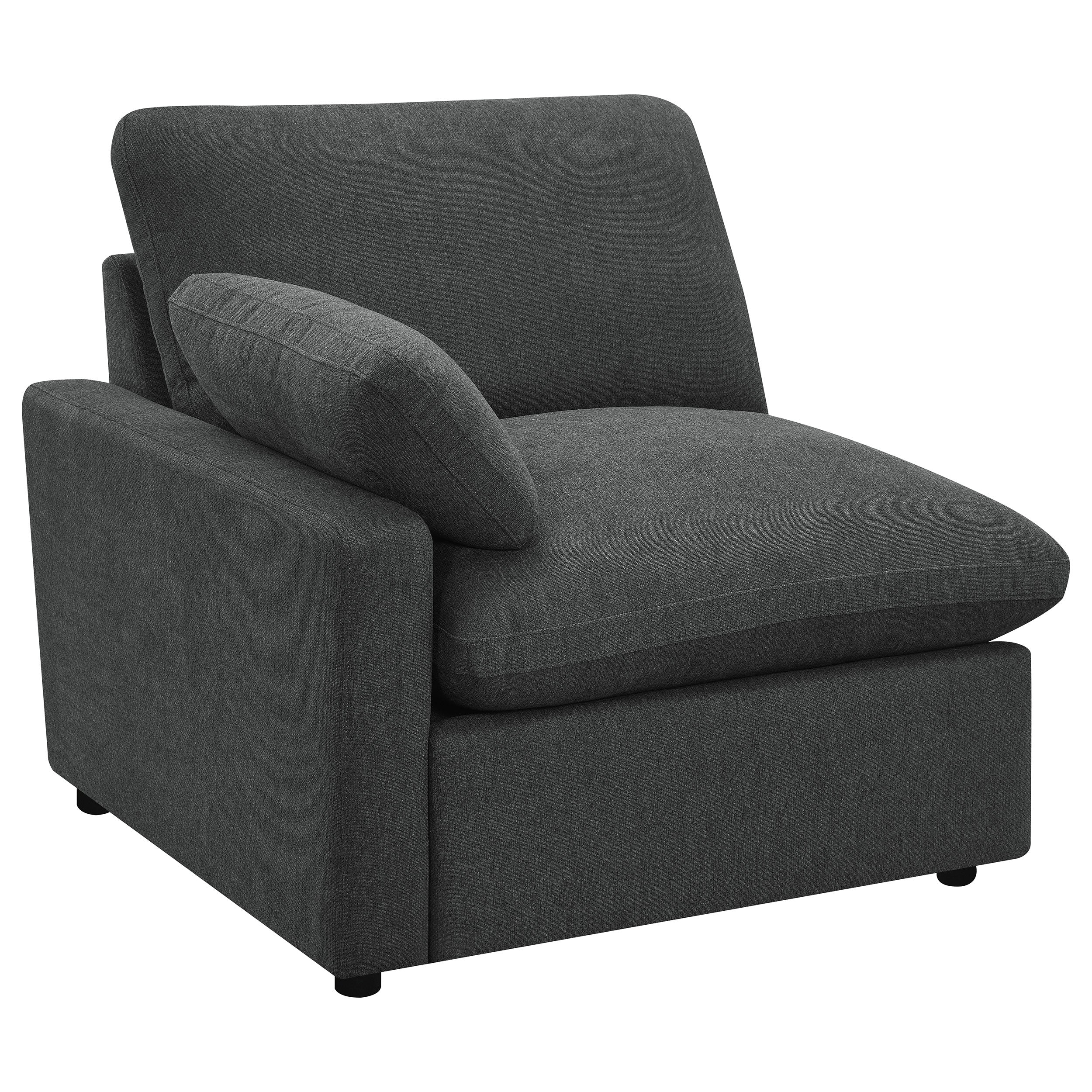Tampa Furniture Outlet - Coaster - Collins Modular LAF Power Recliner Dark Grey - 609530LRP