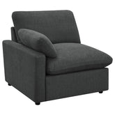 Tampa Furniture Outlet - Coaster - Collins Modular LAF Power Recliner Dark Grey - 609530LRP