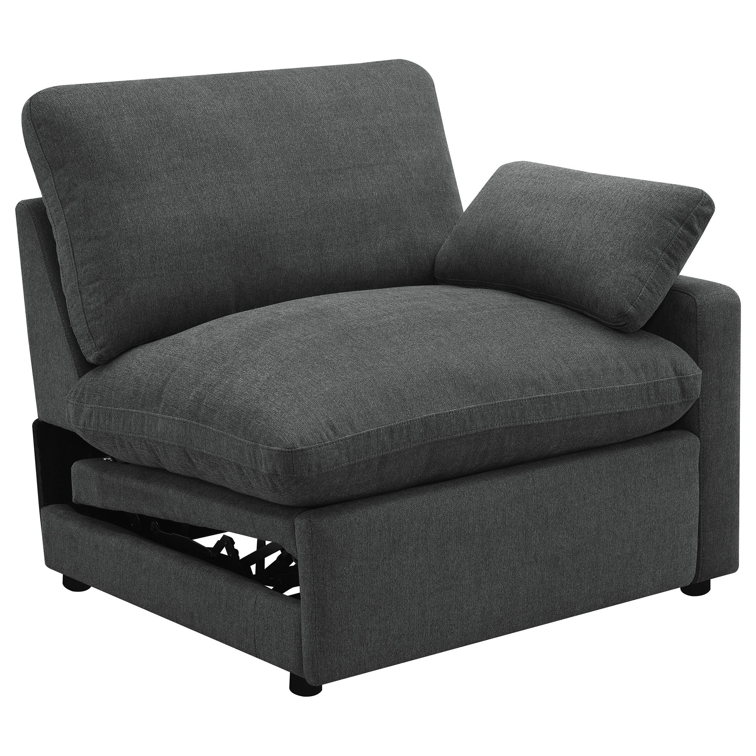 Tampa Furniture Outlet - Coaster - Collins Modular RAF Power Recliner Dark Grey - 609530RRP