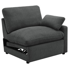 Tampa Furniture Outlet - Coaster - Collins Modular RAF Power Recliner Dark Grey - 609530RRP