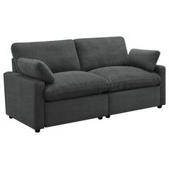 Tampa Furniture Outlet - Coaster - Collins Modular Power Loveseat Dark Grey - 609532P