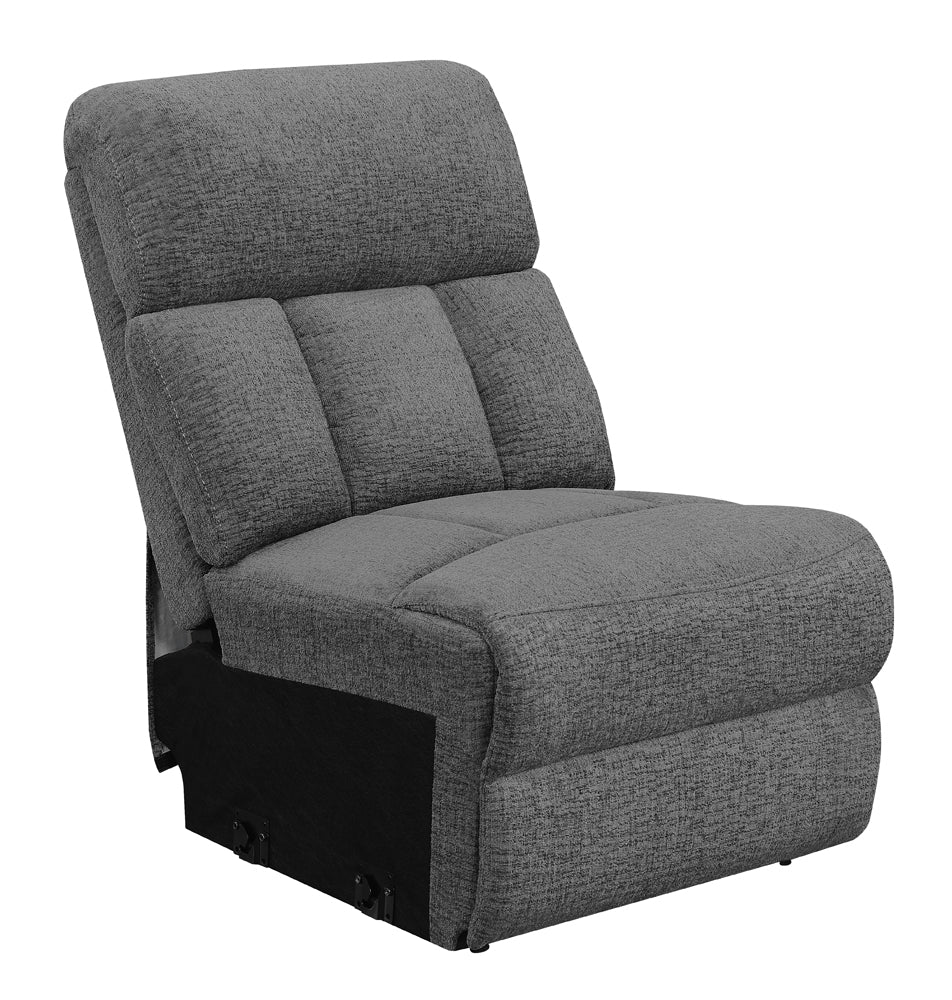 Tampa Furniture Outlet - Coaster - Bahrain Upholstered Armless Chair Charcoal - 609540AC