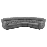 Tampa Furniture Outlet - Coaster - Bahrain 6-piece Modular Reclining Sectional Sofa Charcoal - 609540