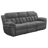 Tampa Furniture Outlet - Coaster - Bahrain Upholstered Power Sofa Charcoal - 609541P