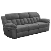 Tampa Furniture Outlet - Coaster - Bahrain Upholstered Motion Sofa Charcoal - 609541