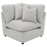 Tampa Furniture Outlet - Coaster - Collins Modular Corner Chair Grey - 609560CRN
