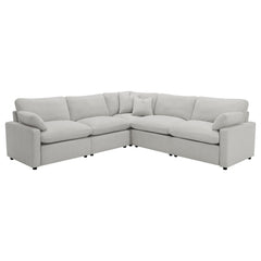 Tampa Furniture Outlet - Coaster - Collins 5-piece Modular Power Reclining Sectional Grey - 609560P