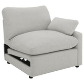 Tampa Furniture Outlet - Coaster - Collins Modular RAF Power Recliner Grey - 609560RRP