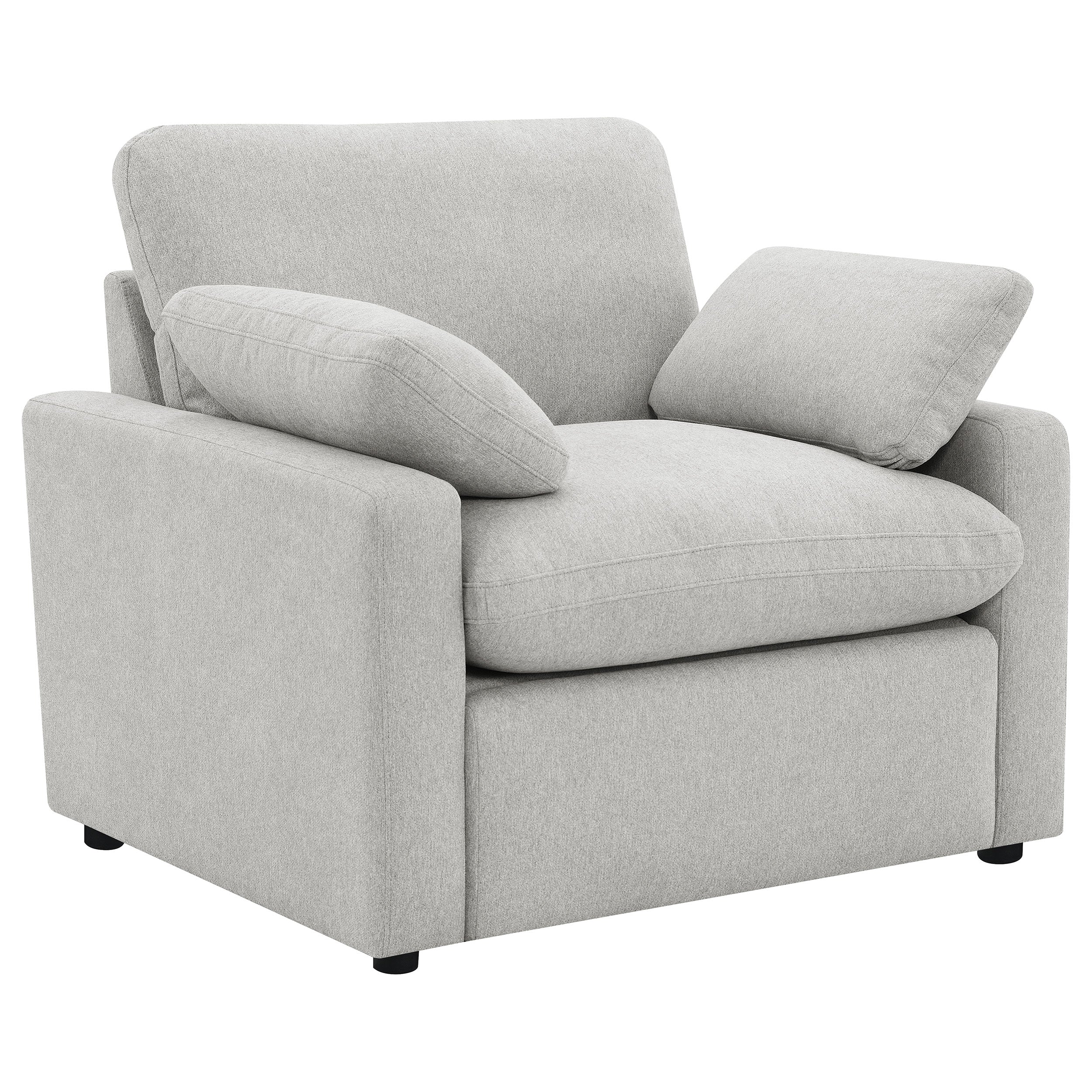 Tampa Furniture Outlet - Coaster - Collins Upholstered Power Recliner Chair Grey - 609563P