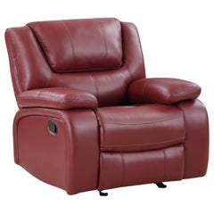Tampa Furniture Outlet - Coaster - Camila Upholstered Glider Recliner Chair Red - 610243
