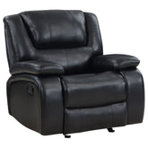 Tampa Furniture Outlet - Coaster - Camila Upholstered Glider Recliner Chair Black - 610246
